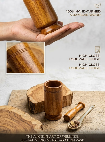 Vijaysar herbal wood tumbler (4 Inch)