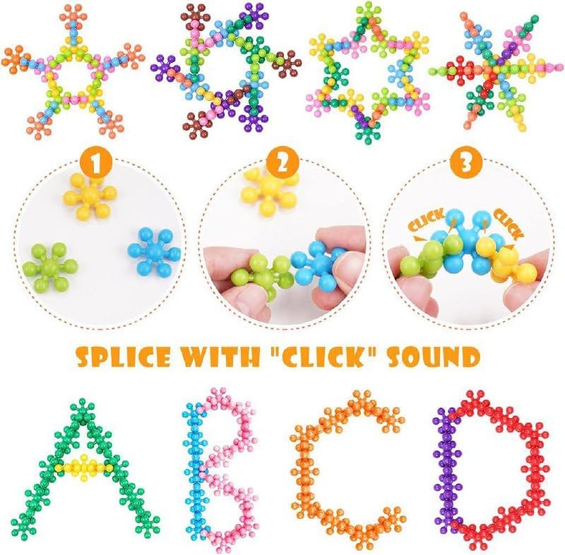 Colorful Star Building Blocks Toys for Kids Boys Girls Multicolor (300 Pcs)